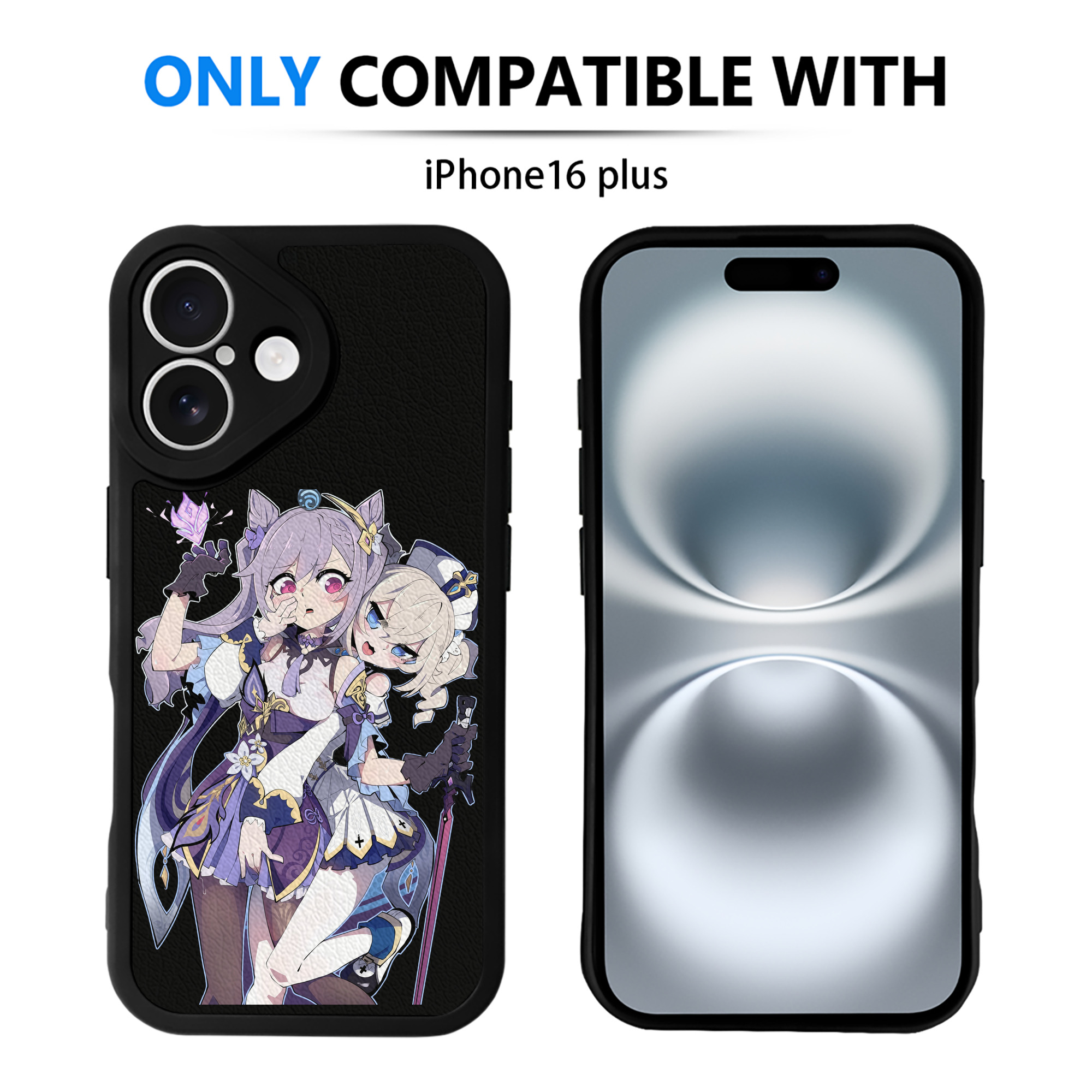 げんし神 刻晴 こくせい genshin Kokusei 【iPhone 16シリーズ対応】シリコンスマホケース（レザー調） 材質：シリコン